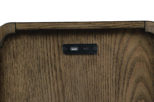 Sleek Engineered Wood Rectangular Accent Table, with Storage Drawers, Brown Finish, for Living Room – alternate view 7