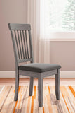 Set of 2 Gray Finish Solid Hardwood Side Dining Chairs with Padded Upholstered Seat for Kitchen & Dining Room — Default Title