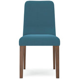 Set of 2 Lyncott Mid-Century Modern Dining Chair Kitchen Side Chair Solid Frame Gray Brown — Blue Brown