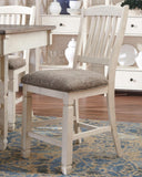 Set of 2 Two-Tone Wood Counter Height Bar Stools with Woven Fabric Seat – alternate view 8