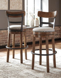 Bar Height Swivel Bar Stools, Color Collection, Kitchen Island Stool, Pub — Brown