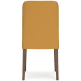 Set of 2 Lyncott Mid-Century Modern Dining Chair Kitchen Side Chair Solid Frame Gray Brown — Mustard Brown