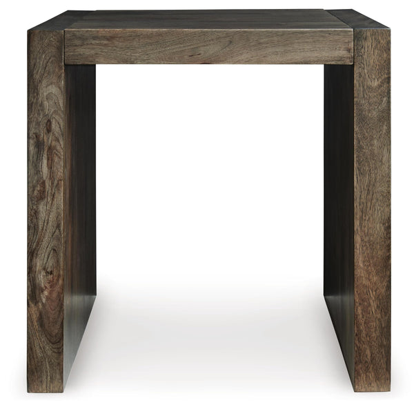 Relaxed Mango Wood Square End Table, Brown Finish, for Living Room – alternate view 3