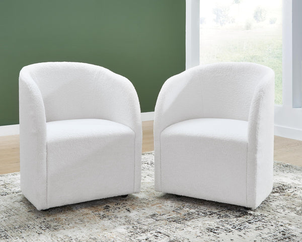GTU Furniture Set of 2 Rowanbeck Art Deco Contemporary Dining Chair Kitchen Side Chair Solid Frame Black