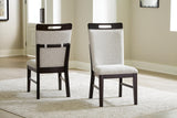 Set of 2 Neymorton Contemporary Casual Dining Chair Kitchen Side Chair Solid Frame Brown Beige – product view