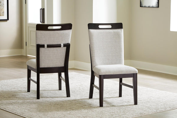 Set of 2 Neymorton Contemporary Casual Dining Chair Kitchen Side Chair Solid Frame Brown Beige – product view