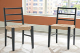 Set of 2 Isanti Organic Natural Modern Dining Chair Kitchen Side Chair Solid Frame Natural – product view