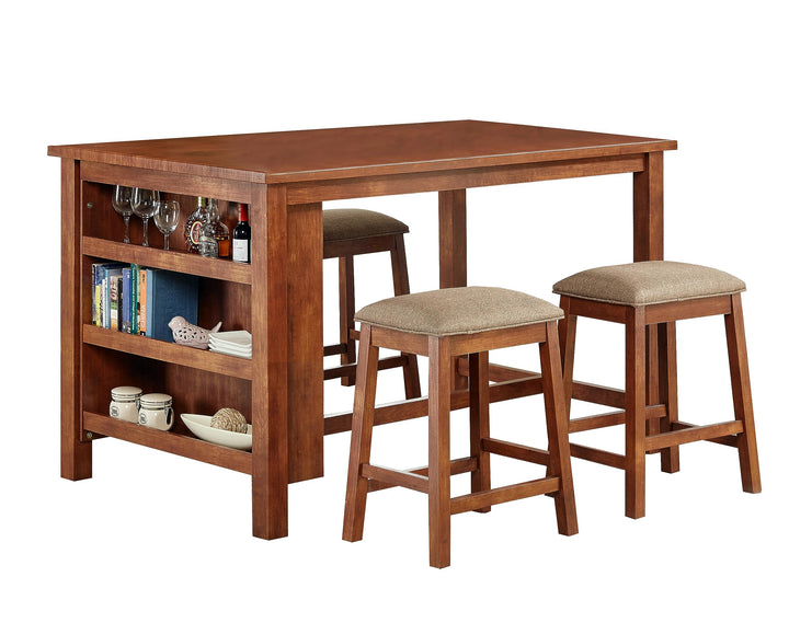 GTU Furniture Elegant High Top Kitchen Dining Room Bar Set/Barstool (1xTable+4xBarstools)