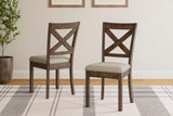 Set of 2 Moriville Traditional Glam Dining Chair Kitchen Side Chair Solid Frame Gray – alternate view 3