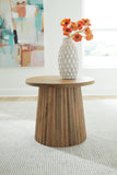 Modern Wood Square Accent Table, Natural Finish, for Living Room – product view