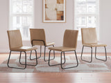 Set of 4 Pharwynn Rustic Industrial Dining Chair Kitchen Side Chair Solid Frame Antique Black – alternate view 2