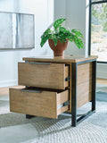 Contemporary Mango Wood Rectangular End Table, with Storage Drawer, Built-in USB Charging, Light Brown – alternate view 5