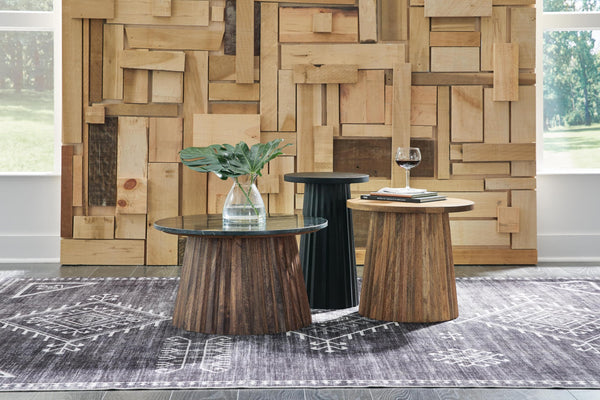 Modern Wood Square Accent Table, Natural Finish, for Living Room – alternate view 5