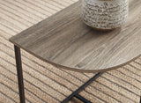 Contemporary Engineered Wood Round 3-Piece Coffee Table Set, Cocktail Table with 2 Matching End Tables – alternate view 4
