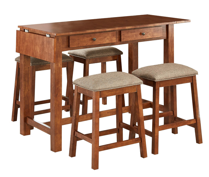 Elegant High Top Kitchen Dining Room Bar Set / Barstool (1xTable+4xBarstools) – GTU-3414T+4X3414C alternate view 2