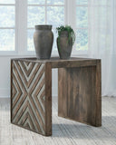 Relaxed Mango Wood Square End Table, Brown Finish, for Living Room – product view