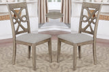 Set of 2 Wood Dining Chair, Armless Chair Accent Solid Wood Modern Style in Grey – alternate view 5