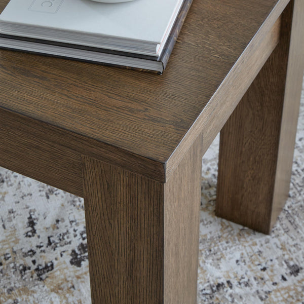 Everyday Oak Square End Table, Wireless Charging, Warm Brown Finish, for Living Room – alternate view 5