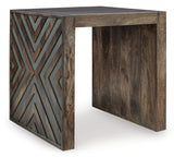 Relaxed Mango Wood Square End Table, Brown Finish, for Living Room