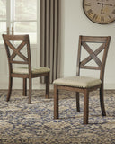Set of 2 Moriville Traditional Glam Dining Chair Kitchen Side Chair Solid Frame Gray – product view