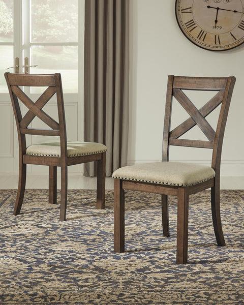 Set of 2 Moriville Traditional Glam Dining Chair Kitchen Side Chair Solid Frame Gray – product view