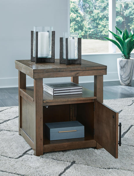 Everyday Acacia Rectangular End Table, with Open Shelf, Brown Finish, for Living Room – alternate view 2