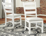 Set of 2 Valebeck Farmhouse Cottage Dining Chair Kitchen Side Chair Solid Frame Vintage White – alternate view 2