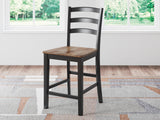 Set of 2 Brown / Black Wood Adjustable Height Bar Stools, Butcher Block Seat – alternate view 7