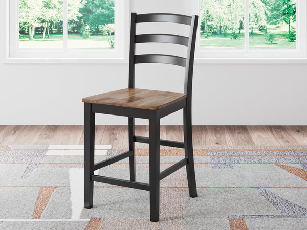 Set of 2 Brown / Black Wood Adjustable Height Bar Stools, Butcher Block Seat – alternate view 7