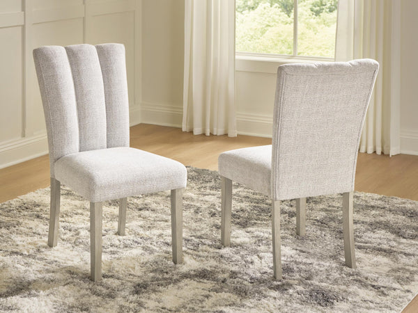 Set of 2 Larawyn Traditional Casual Dining Chair Kitchen Side Chair Solid Frame Brown Cream – product view