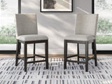 Set of 2 Dark Grayish Brown Wood Adjustable Height Bar Stools with Levelers – alternate view 8