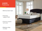 GTU Furniture 10-Inch Twin/Full/Queen/King/California King Firm Memory Foam Mattress Collection — M699 Mattress Feature Graphics