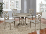 GTU Furniture Beautiful 3/5PC Wood Round Dining Room Table Set, Foldable Table Top & Chairs – Size: 1 Table with 4 Chairs – Amazon-verified alternate product view
