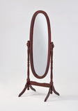 GTU Furniture Swivel Adjustable Full-Length Oval Wood Cheval Floor Mirror, in White/Black/Cherry/Oak/Silver/Gold/Espresso/Grey Finish – Color: Cherry – Amazon-verified alternate product view
