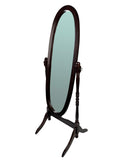 GTU Furniture Swivel Adjustable Full-Length Oval Wood Cheval Floor Mirror, in White/Black/Cherry/Oak/Silver/Gold/Espresso/Grey Finish – Color: Espresso – Amazon-verified alternate product view