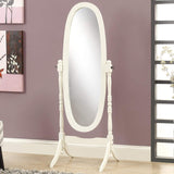 GTU Furniture Swivel Adjustable Full-Length Oval Wood Cheval Floor Mirror, in White/Black/Cherry/Oak/Silver/Gold/Espresso/Grey Finish – Color: White – Amazon-verified alternate product view