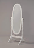 GTU Furniture Swivel Adjustable Full-Length Oval Wood Cheval Floor Mirror, in White/Black/Cherry/Oak/Silver/Gold/Espresso/Grey Finish – Color: White – Amazon-verified alternate product view