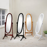 GTU Furniture Swivel Adjustable Full-Length Oval Wood Cheval Floor Mirror, in White/Black/Cherry/Oak/Silver/Gold/Espresso/Grey Finish – Color: Espresso – Amazon-verified alternate product view