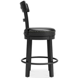 GTU Furniture Swivel Bar Stools, Color Collection, Counter Height, Kitchen Island Stool – Color: Black – Amazon-verified alternate product view