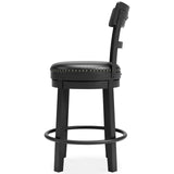 GTU Furniture Swivel Bar Stools, Color Collection, Counter Height, Kitchen Island Stool – Color: Black – Amazon-verified alternate product view