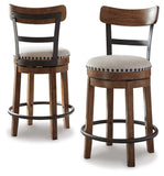 GTU Furniture Swivel Bar Stools, Color Collection, Counter Height, Kitchen Island Stool – Color: Brown – Amazon-verified alternate product view