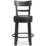 GTU Furniture Swivel Bar Stools, Color Collection, Counter Height, Kitchen Island Stool – Color: Black – Amazon-verified alternate product view