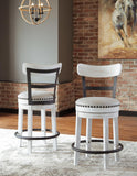 GTU Furniture Swivel Bar Stools, Color Collection, Counter Height, Kitchen Island Stool – Color: White – Amazon-verified alternate product view