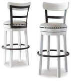 GTU Furniture Bar Height Swivel Bar Stools, Color Collection, Kitchen Island Stool, Pub – Color: White – Amazon-verified alternate product view