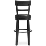 GTU Furniture Bar Height Swivel Bar Stools, Color Collection, Kitchen Island Stool, Pub – Color: Black – Amazon-verified alternate product view