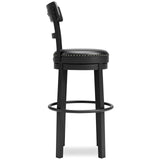 GTU Furniture Bar Height Swivel Bar Stools, Color Collection, Kitchen Island Stool, Pub – Color: Black – Amazon-verified alternate product view