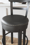 GTU Furniture Bar Height Swivel Bar Stools, Color Collection, Kitchen Island Stool, Pub – Color: Black – Amazon-verified alternate product view