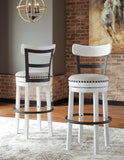 GTU Furniture Bar Height Swivel Bar Stools, Color Collection, Kitchen Island Stool, Pub – Color: White – Amazon-verified alternate product view