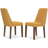 GTU Furniture Set of 2 Lyncott Mid-Century Modern Dining Chair Kitchen Side Chair Solid Frame Gray Brown – Color: Mustard Brown – Amazon-verified alternate product view