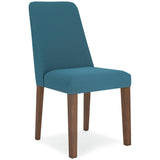GTU Furniture Set of 2 Lyncott Mid-Century Modern Dining Chair Kitchen Side Chair Solid Frame Gray Brown – Color: Blue Brown – Amazon-verified alternate product view